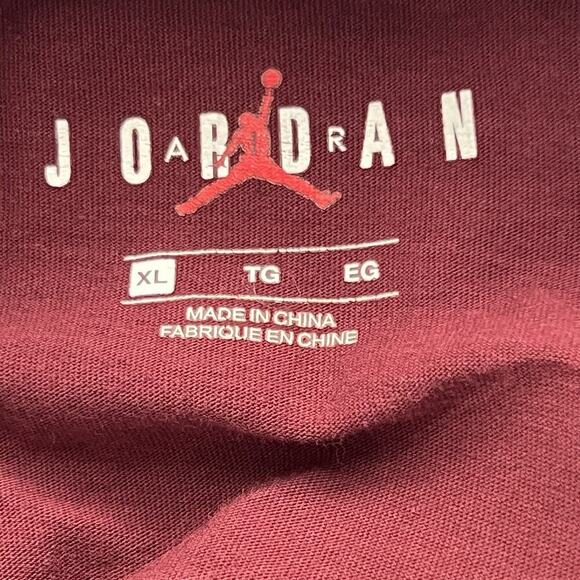 Nike Jordan Sticker Mash Logo T-Shirt Mens XL Maroon - Picture 8 of 10